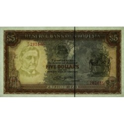Rhodésie - Pick 36b - 5 dollars - Série M/19 - 20/10/1978 - Etat : NEUF