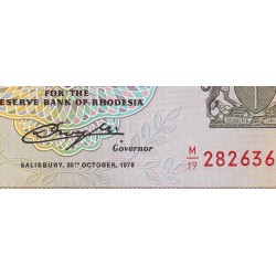 Rhodésie - Pick 36b - 5 dollars - Série M/19 - 20/10/1978 - Etat : NEUF