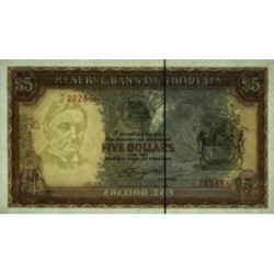 Rhodésie - Pick 36b - 5 dollars - Série M/19 - 20/10/1978 - Etat : NEUF