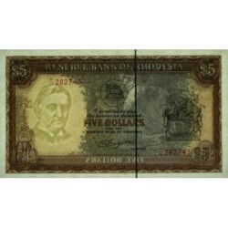 Rhodésie - Pick 36b - 5 dollars - Série M/19 - 20/10/1978 - Etat : NEUF