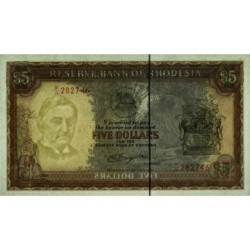 Rhodésie - Pick 36b - 5 dollars - Série M/19 - 20/10/1978 - Etat : NEUF