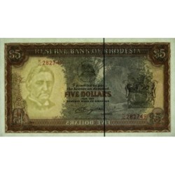 Rhodésie - Pick 36b - 5 dollars - Série M/19 - 20/10/1978 - Etat : NEUF