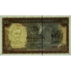 Rhodésie - Pick 36b - 5 dollars - Série M/19 - 20/10/1978 - Etat : NEUF