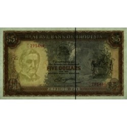 Rhodésie - Pick 36b - 5 dollars - Série M/19 - 20/10/1978 - Etat : NEUF