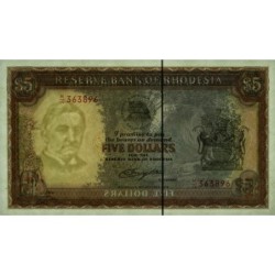 Rhodésie - Pick 36b - 5 dollars - Série M/19 - 20/10/1978 - Etat : NEUF