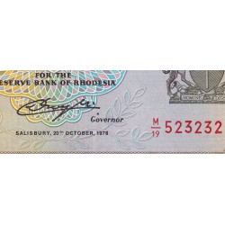 Rhodésie - Pick 36b - 5 dollars - Série M/19 - 20/10/1978 - Etat : NEUF