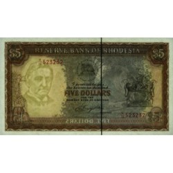 Rhodésie - Pick 36b - 5 dollars - Série M/19 - 20/10/1978 - Etat : NEUF