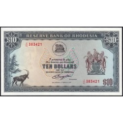 Rhodésie - Pick 37a - 10 dollars - Série J/42 - 01/03/1976 - Etat : NEUF