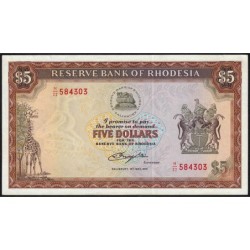 Rhodésie - Pick 40 - 5 dollars - Série M/22 - 15/05/1979 - Etat : SUP+