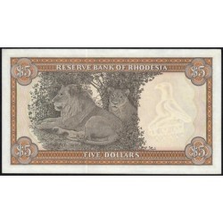 Rhodésie - Pick 40 - 5 dollars - Série M/22 - 15/05/1979 - Etat : SUP+