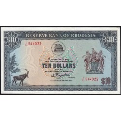 Rhodésie - Pick 41 - 10 dollars - Série J/52 - 02/01/1979 - Etat : SPL+