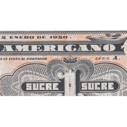 Equateur - Pick S 251r - 1 sucre - Série A - 02/01/1920 - Etat : SPL+