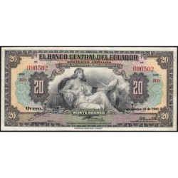 Equateur - Pick 93c - 20 sucres - Série HD - 25/11/1941 - Etat : TTB+ à SUP