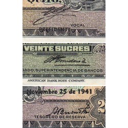 Equateur - Pick 93c - 20 sucres - Série HD - 25/11/1941 - Etat : TTB+ à SUP