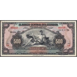Equateur - Pick 96d - 500 sucres - Série LM - 23/07/1964 - Etat : TTB
