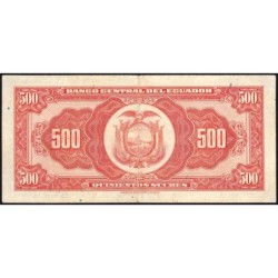 Equateur - Pick 96d - 500 sucres - Série LM - 23/07/1964 - Etat : TTB