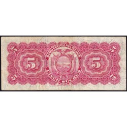 Equateur - Pick 98c_2 - 5 sucres - Série AAA - 03/12/1954 - Etat : TB+