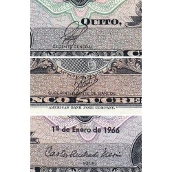 Equateur - Pick 100c_2 - 5 sucres - Série HF - 01/01/1966 - Etat : TTB+