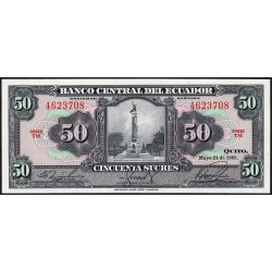 Equateur - Pick 104a_1 - 50 sucres - Série TM - 24/05/1968 - Etat : NEUF