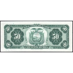 Equateur - Pick 104a_1 - 50 sucres - Série TM - 24/05/1968 - Etat : NEUF