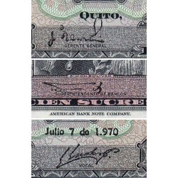 Equateur - Pick 105a-19d - 100 sucres - Série UB - 07/07/1970 - Etat : SUP