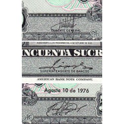 Equateur - Pick 111a_4 - 50 sucres - Série TR - 10/08/1976 - Etat : NEUF
