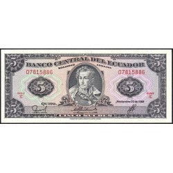 Equateur - Pick 113d_1c - 5 sucres - Série IC - 22/11/1988 - Etat : NEUF