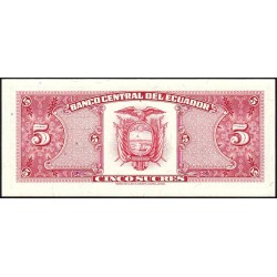 Equateur - Pick 113d_1c - 5 sucres - Série IC - 22/11/1988 - Etat : NEUF
