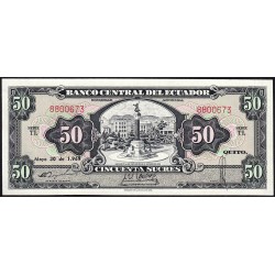 Equateur - Pick 116d_2a - 50 sucres - Série TL - 30/05/1969 - Etat : NEUF
