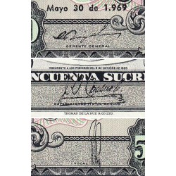 Equateur - Pick 116d_2a - 50 sucres - Série TL - 30/05/1969 - Etat : NEUF