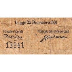 Italie - Pick 10_1 - 1 lira - Série 112 - 25/12/1891 - Etat : TB-