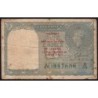 Birmanie - Pick 25b - 1 rupee - Série E/47 - 1940 (1945) - Etat : B