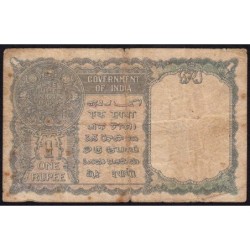 Birmanie - Pick 25b - 1 rupee - Série E/47 - 1940 (1945) - Etat : B