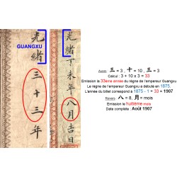 Chine - An-Hwei Monetary Bureau - Pick S 820 - 5 yuan - 08/1906 - Etat : B