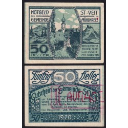 Autriche - Notgeld - St-Veit-im-Mühlhreis - 50 heller - Type f - 25/04/1920 - Etat : pr.NEUF