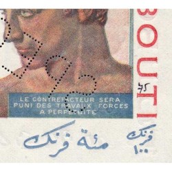 Djibouti - Pick 19As - 100 francs - Série O.00 - 1946 - Spécimen - Etat : SPL+