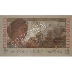 Djibouti - Pick 19As - 100 francs - Série O.00 - 1946 - Spécimen - Etat : SPL