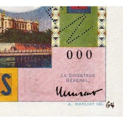 Djibouti - Pick 20s - 1'000 francs - Série O.000 - 1947 - Spécimen - Etat : SUP+