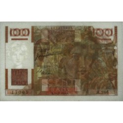 F 28-28 - 16/11/1950 - 100 francs - Jeune Paysan - Série H.386 - Etat : SPL+
