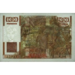 F 28-28 - 16/11/1950 - 100 francs - Jeune Paysan - Série H.386 - Etat : SPL
