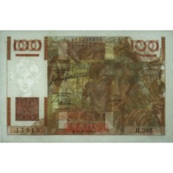F 28-28 - 16/11/1950 - 100 francs - Jeune Paysan - Série H.386 - Etat : SUP+