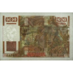 F 28-29 - 06/09/1951 - 100 francs - Jeune Paysan - Série O.395 - Etat : SUP