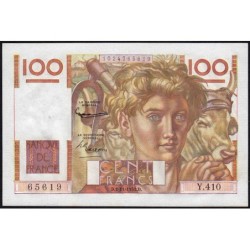 F 28-30 - 02/11/1951 - 100 francs - Jeune Paysan - Série Y.410 - Etat : SPL+