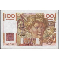 F 28-30 - 02/11/1951 - 100 francs - Jeune Paysan - Série Y.410 - Etat : SPL+