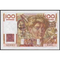 F 28-30 - 02/11/1951 - 100 francs - Jeune Paysan - Série Y.410 - Etat : SPL