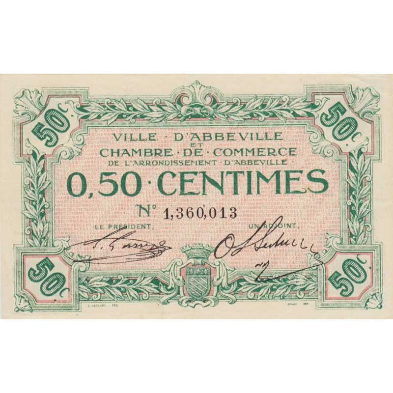 Abbeville - Pirot 1-8 - 50 centimes - Sans date - Etat : SUP