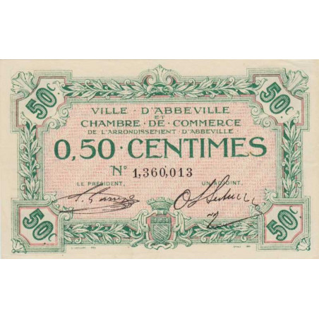 Abbeville - Pirot 1-8 - 50 centimes - Sans date - Etat : SUP