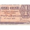 Malaisie Britannique - Pick 6 - 1 cent - 01/07/1941 - Etat : SUP