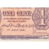 Malaisie Britannique - Pick 6 - 1 cent - 01/07/1941 - Etat : SUP