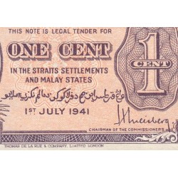 Malaisie Britannique - Pick 6 - 1 cent - 01/07/1941 - Etat : SUP